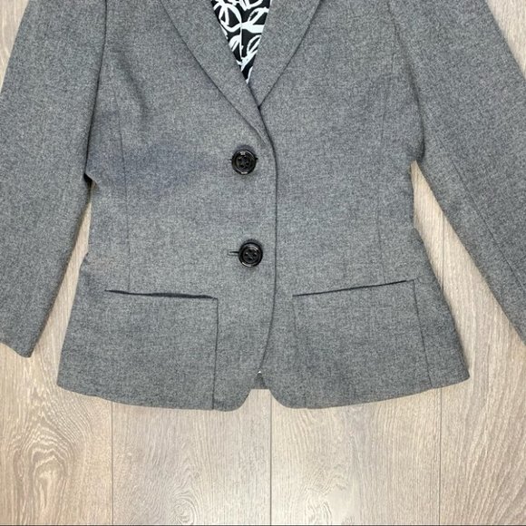 Kate Spade Melita Tweed Button 3/4 Length Sleeves Blazer Jacket Gray Size 4 - Picture 8 of 16